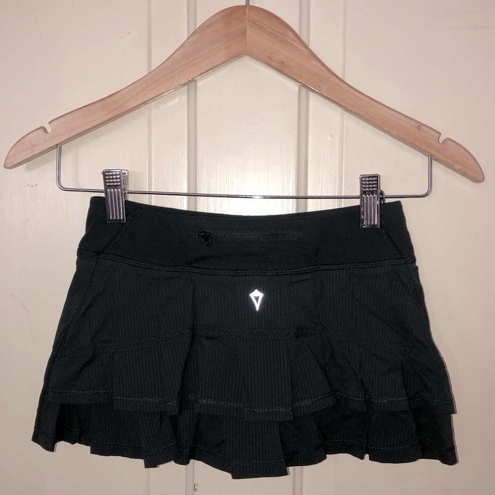 Ivivva by Lululemon Girls Ruffle Tennis Skirt Skort Black Size 8